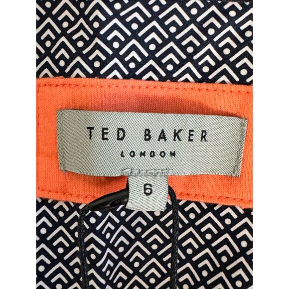 NWT Mens Ted Baker Tortila Polo Shirt with Birdseye Stripe Orange Sz 6 XXL US - Picture 5 of 12